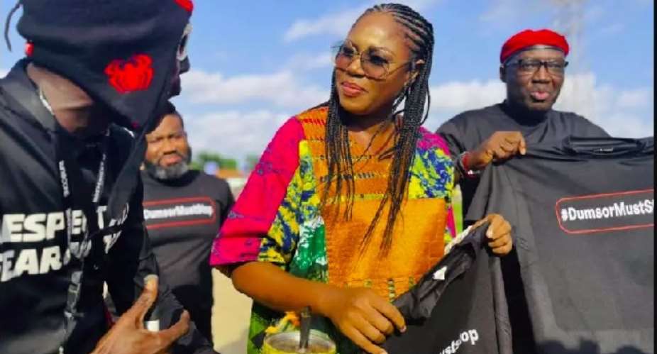 Yvonne Nelson leads #DumsorMustStop protest against NPP govt
