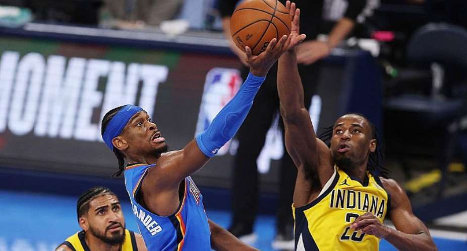 Getty ImagesImage caption: Shai Gilgeous-Alexander (left) has scored 72 points in the first two NBA Finals games