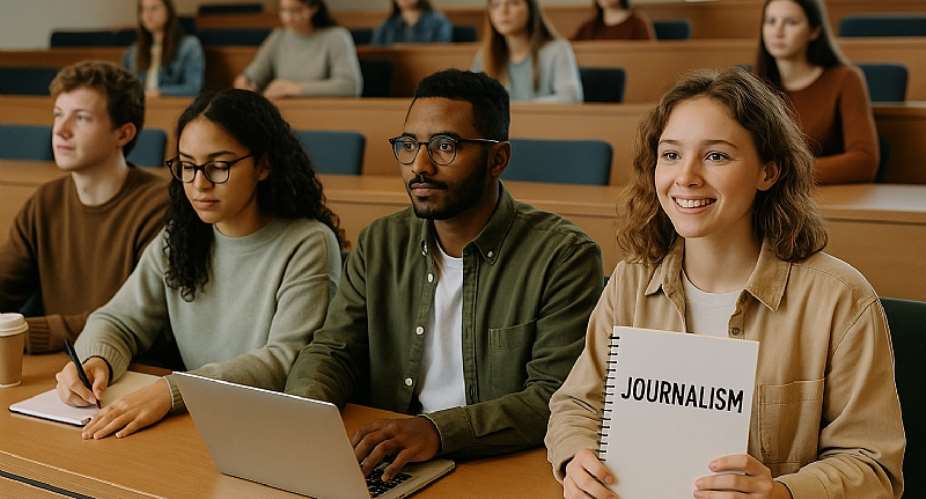 Students in a journalism class