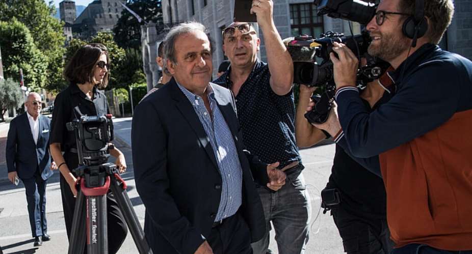 Former president of the the European Football Association (Uefa), Michel Platini, at the Swiss Federal Criminal Court in Bellinzona, Switzerland, 8 July 2022. - AP - Alessandro Crinari