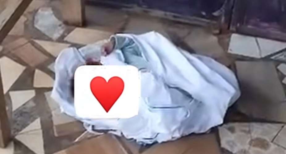 Abandoned newborn baby found near gutter at Agona Swedru Woaraba