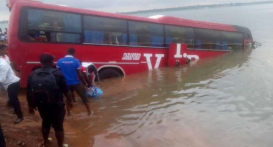 How VIP Transport Bus Entered River Oti