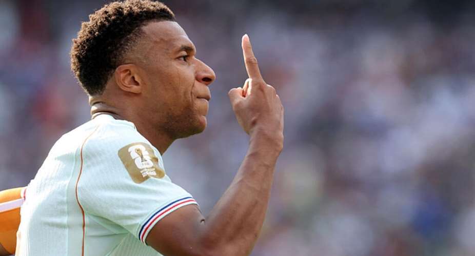 Kylian Mbapp celebrates after opening the scoring against Morocco in the World Cup quarter-finals. -  Odd Andersen, AFP