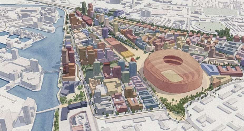 Allies and MorrisonImage caption: Manchester United insist the circus tent design has not been ditched