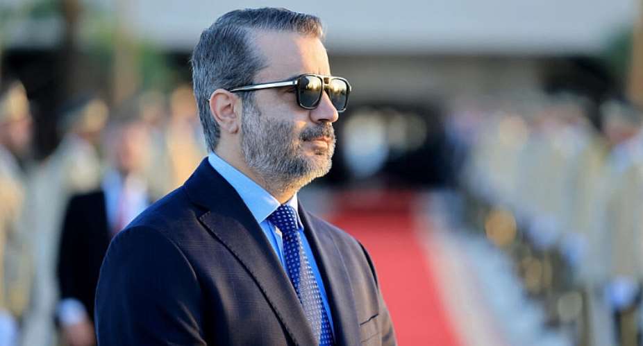 Syrian Foreign Minister Asaad al-Shaibani waits for the arrival of French President Emmanuel Macron at the Damascus International Airport on July 6, 2026. -  Ludovic Marin, AFP