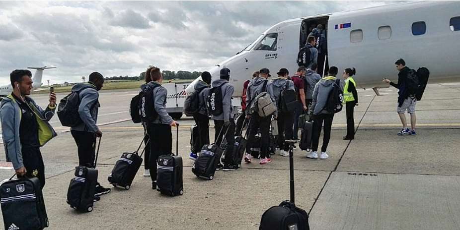 Frank Acheampong and Emmanuel Sowah on board as Anderlecht fly out to Austria for pre-season