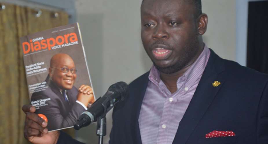 Africanus Annan launching the magazine