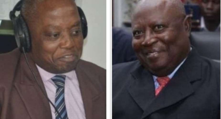 Auditor-General Daniel Domelevo on the left, Special Prosecutor Martin Amidu on the right.