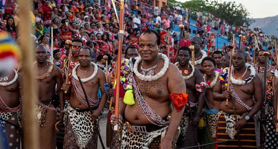King Mswati III of eSwatini, Africas last absolute monarch, is facing growing demands for democracy and rule of law.  - Source: EPA-EFE/Yeshiel Panchia