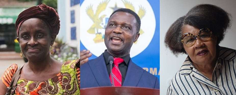 Ajoa Yeboah-Afari, Dr. Yaw Osei Adutwum and Jamaica Kincaid