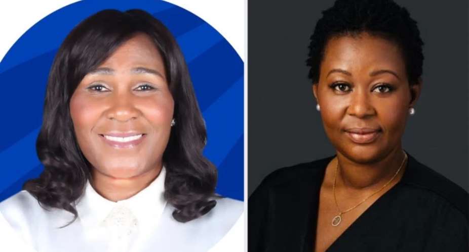 NPP candidate Nana Akua Owusu Afriyieleft and NDC candidate Ewurabena Aubynn