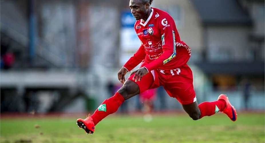 Ghana midfielder Seth Paintsil scores for FF Jaro in home loss to Ekens