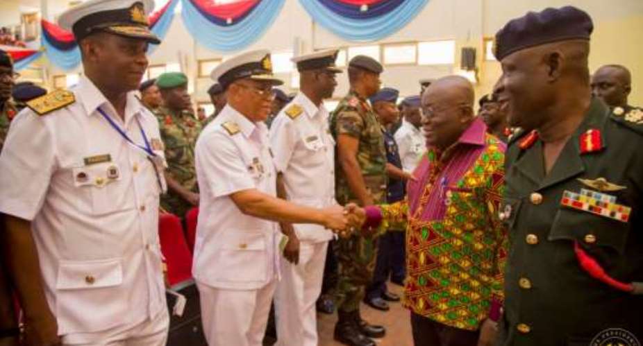 President Akufo - Addo tells Military to rise above partisanship