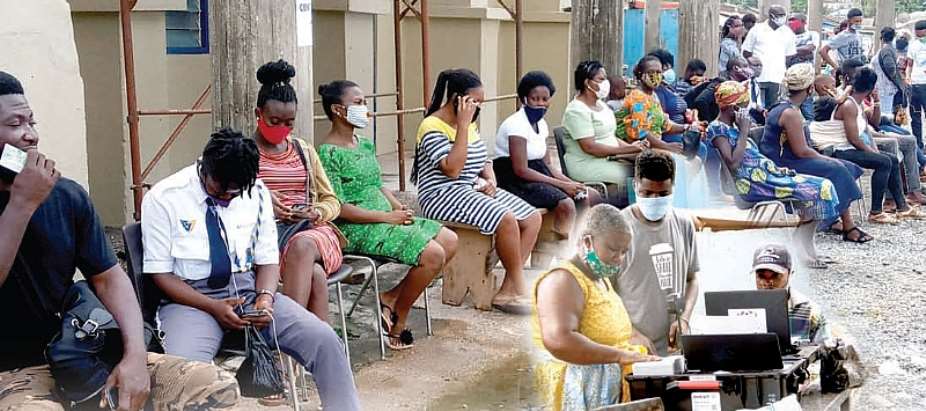 Long queues were formed all over the country