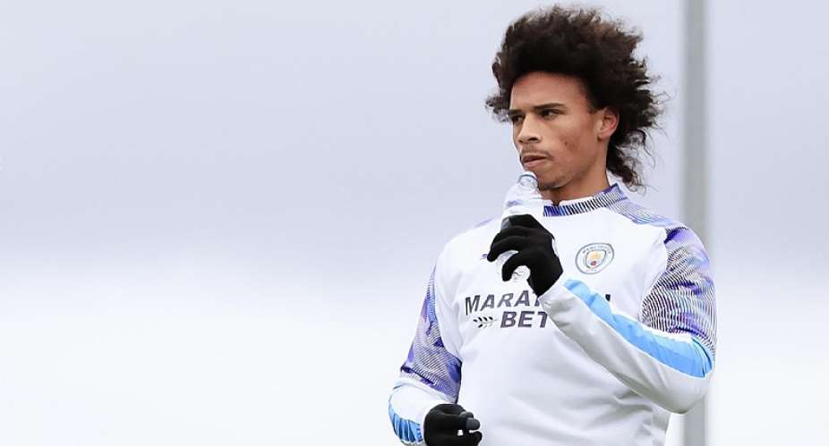 Leroy Sane of Manchester City continues his rehabilitation training during his come back from a knee injury at Manchester City Football Academy on January 09, 2020 in Manchester, EnglandImage credit: Getty Images