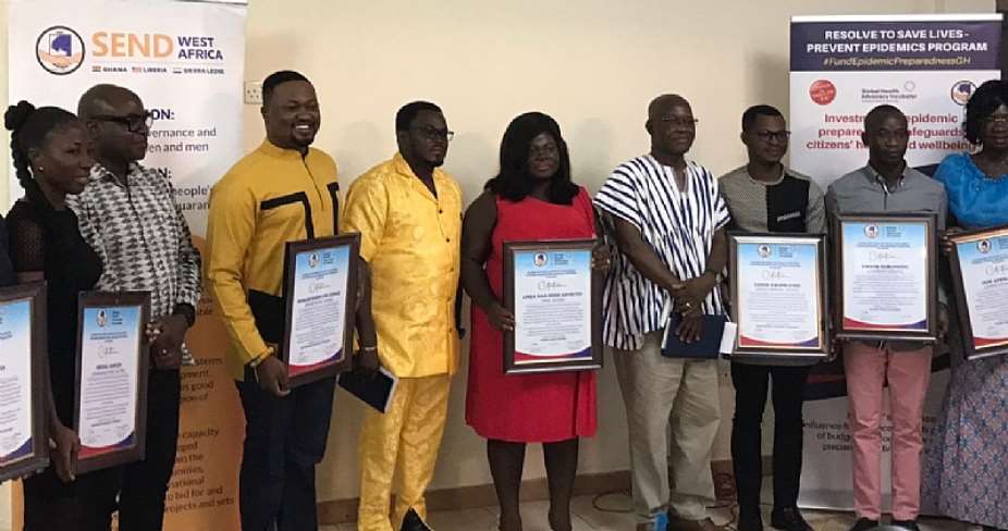 SEND Ghana awards journalists for advocacy excellence towards epidemic preparedness financing in Ghana