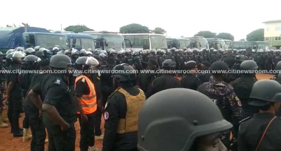 Over 300 police personnel deployed to Krobo land amidst protest over prepaid meters