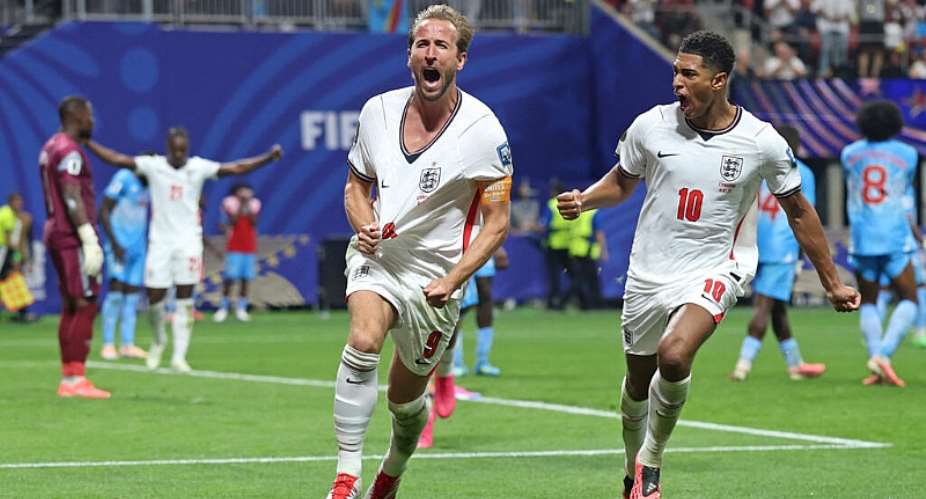 England skipper Harry Kane scored twice as his side came from behind to beat Democratic Republic of Congo 2-1. -  Getty Images via AFP / RICHARD PELHAM