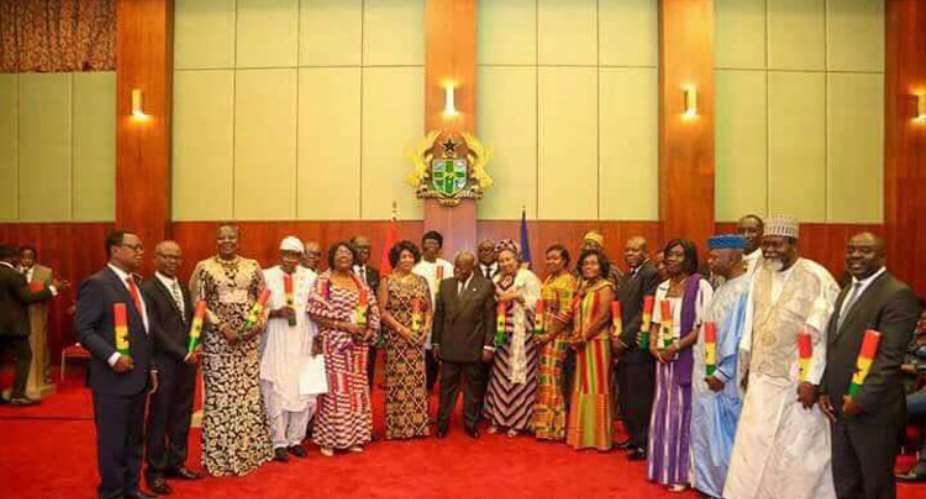 President Akuffo Addo with the envoys