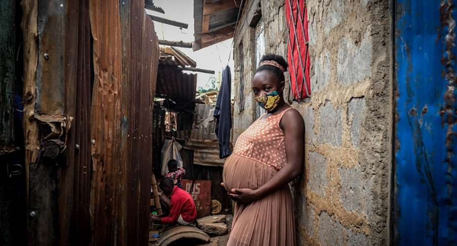 A mother-to-be in Kibera in Nairobi, where up to a third of adolescent girls and women between 15-22 experience an unwanted pregnancy. - Source: Photo by Donwilson Odhiambo/SOPA Images/LightRocket via Getty Images