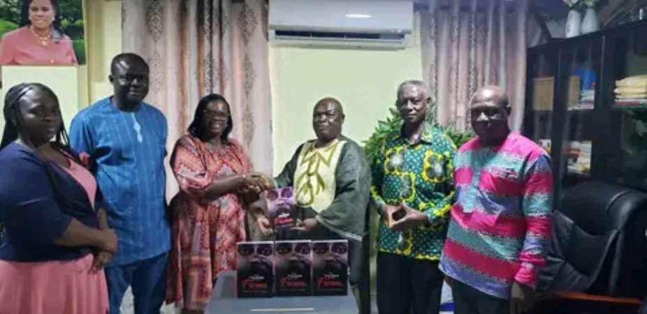 Opanin Kwabena Mensah donates 40 copies of his book to Abetifi Presbyterian College of Education