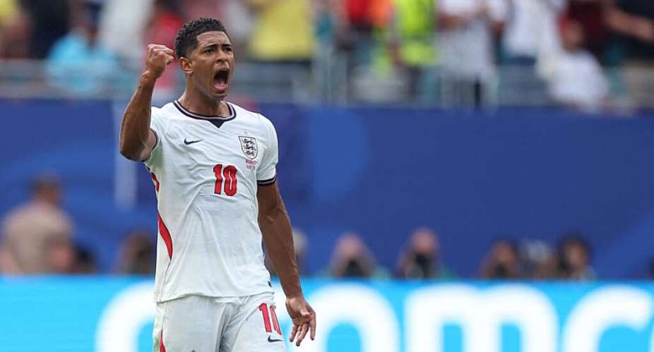 Jude Bellingham both of Englands goals in their 2-1 victory over Norway in the quarter-finals of the 2026 World Cup. - AFP - PATRICIA DE MELO MOREIRA