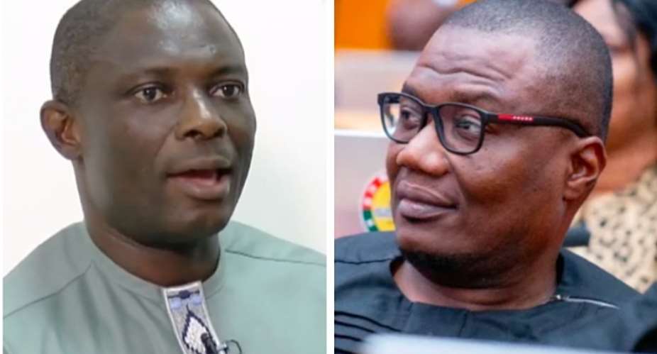 Obuasi West MP Kwaku Kwarteng left and Dr. Nana Ayew Afriyie