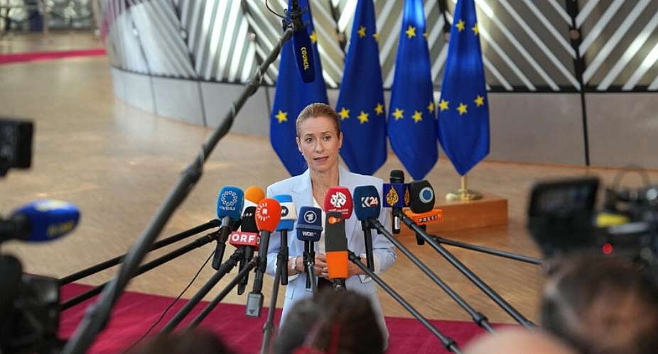 EU foreign policy chief Kaja Kallas speaks to reporters in Brussels, July 13, 2026. -  Marius Burgelman, AP