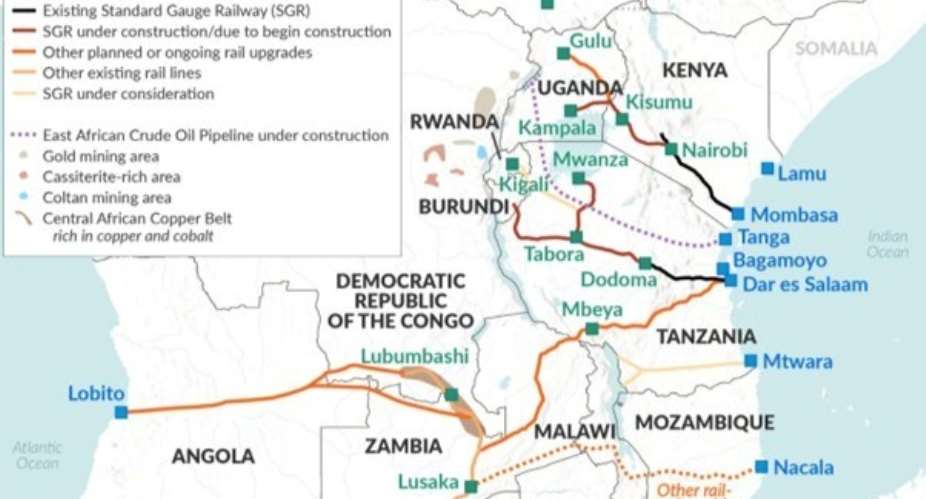 Map: “Kenya and Tanzania Race to Unlock East Africas Interior.” Source: RANE Research, 2025.