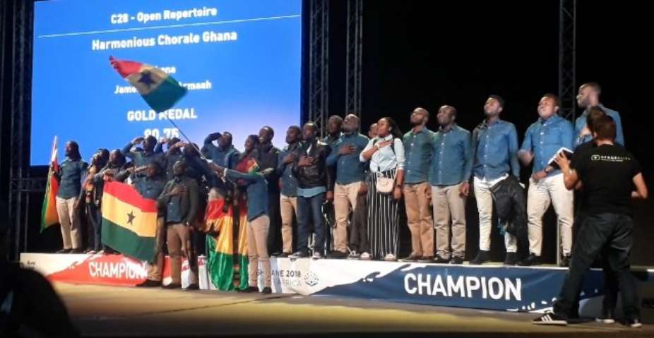 Ghana's Harmonious Chorale crowned world champions at 2018 World Choir Games