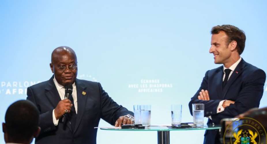 President Akufo-Addo with his French counterpart Emmanuel Macron