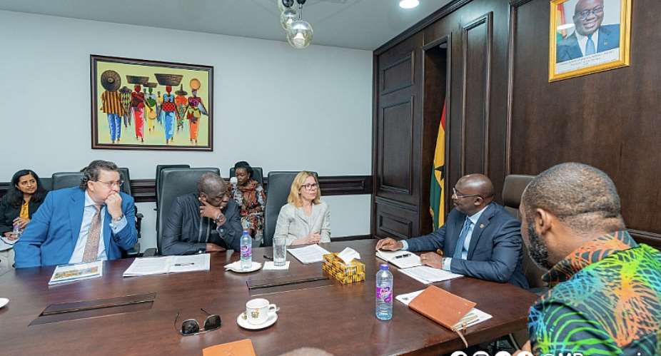 Vice President Dr. Mahamudu Bawumia, pictured at a meeting with the World Bank delegation