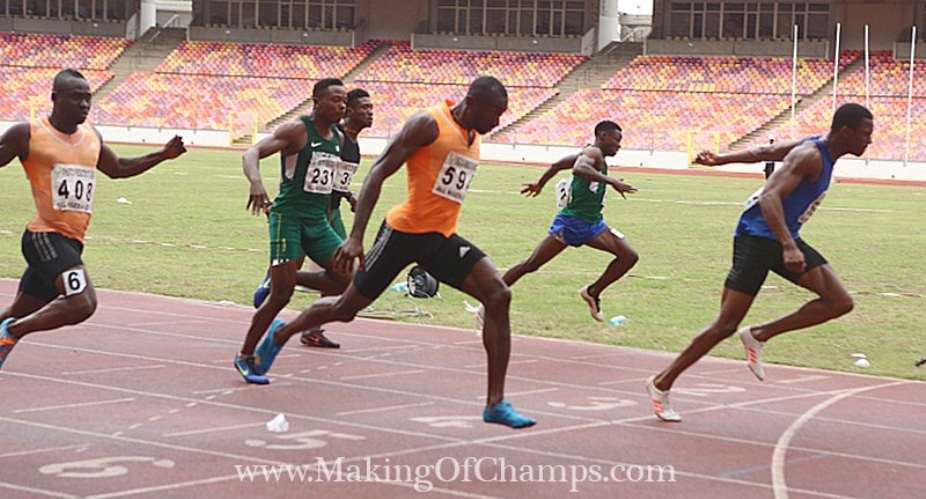 Nigeria's Seye Ogunlewe Retains 100 Meters Title In Style
