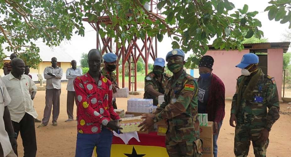 Ghanaian Peacekeepers Donate Medicines For Children To Akuem Health Facility In Aweil East County