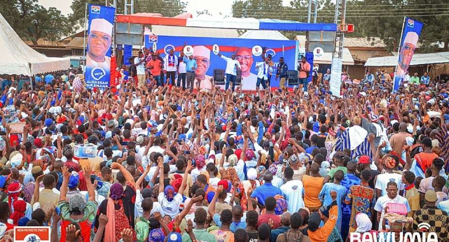 NPP flagbearer Dr. Mahamudu Bawumia, at a campaign rally