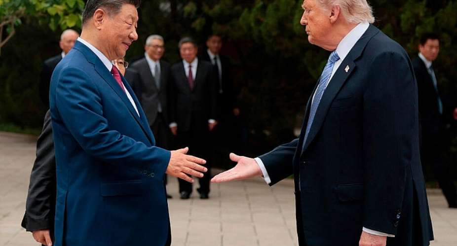 US President Donald Trump shakes hands with Chinese President Xi Jinping after a visit to the Zhongnanhai Garden in Beijing on May 15, 2026. -  Evan Vucci/Pool Reuters via AP - Evan Vucci