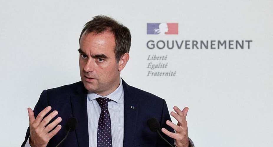 Frances Prime Minister Sbastien Lecornu during a press conference at Les Invalides in Paris, on 11 June, 2026. -  AFP - STEPHANE DE SAKUTIN
