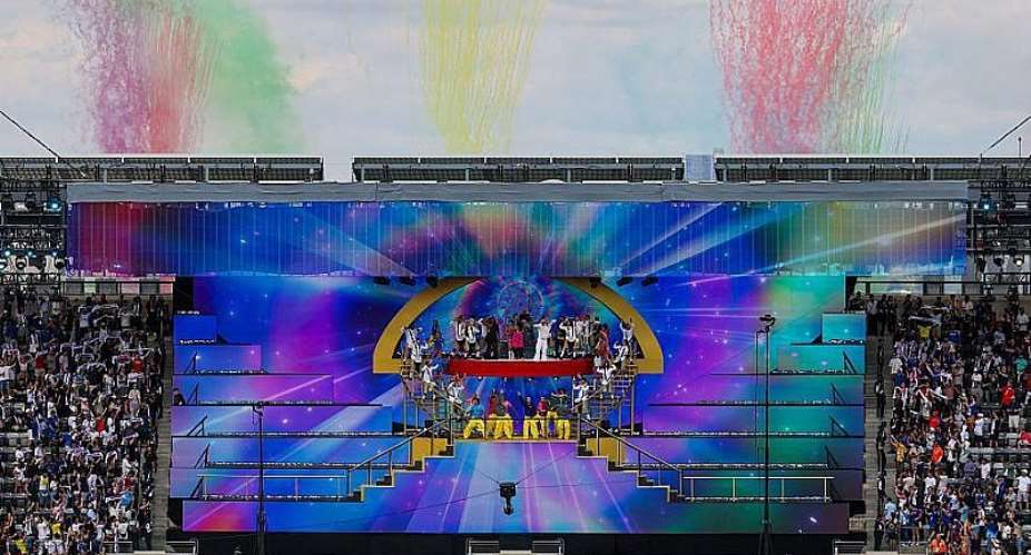 Getty ImagesImage caption: The half-time show for last years Club World Cup final took place on a stage constructed in the top tier of the New York New Jersey Stadium