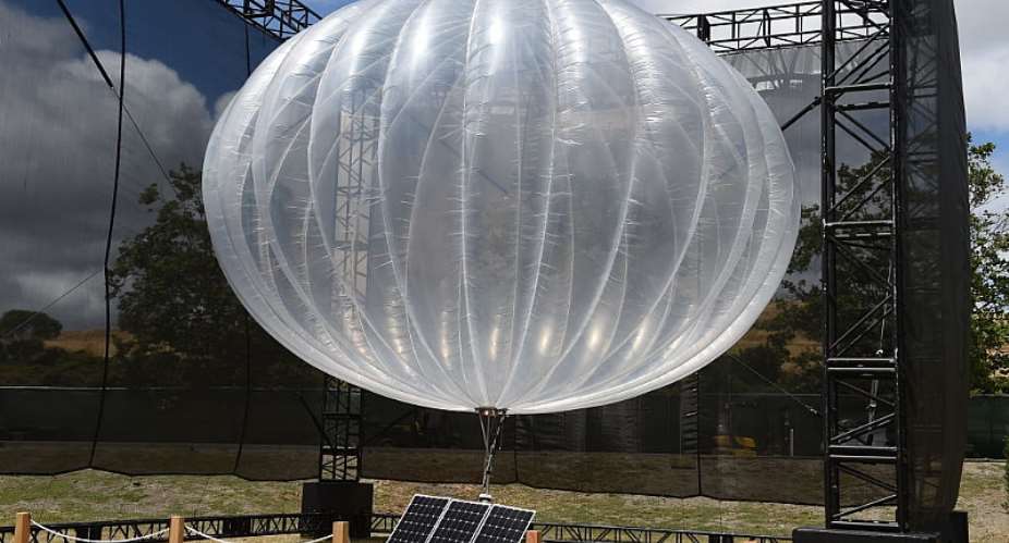 A balloon of Googleamp;39;s amp;quot;Project Loonamp;quot; to supply remote areas with Internet connections. - Source: Andrej Sokolowpicture alliance via Getty Images