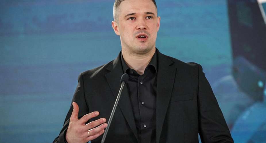 FILE PHOTO: Ukraines Minister of Defence Mykhailo Fedorov speaks at a joint press conference in Kyiv, Ukraine, on July 1, 2026. -  Alina Smutko, Reuters