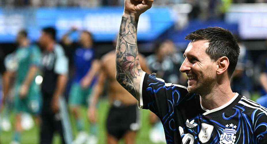 Lionel Messi celebrates after Argentina came from behind to beat England in Wednesdays World Cup semi-final. -  Paul Ellis, AFP