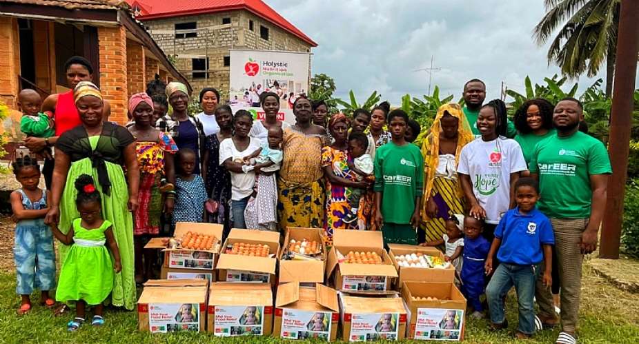 Holystic Nutrition Organization provides mid-year food relief for vulnerable children in Obuasi