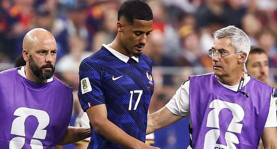 Getty ImagesImage caption: William Saliba was forced off during Frances semi-final defeat by Spain