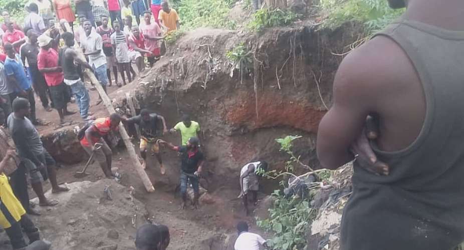 Akrokerri: Body Of Illegal Miner Retrieved From Collapsed Galamsey Pit