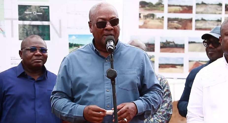 Mahama optimistic completed sections of Ho-Aflao Highway will be opened within six months