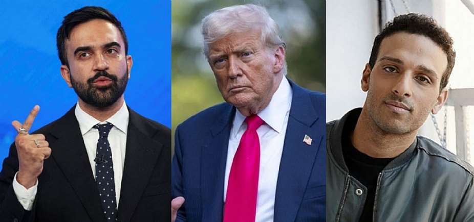 Zohran Kwame Mamdani, President Donald Trump and Ariel Stachel