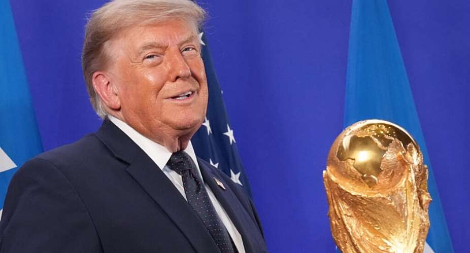 President Donald Trump listens as FIFA President Gianni Infantino speaks at a reception at Trump Tower in New York on July 17, 2026. -  Jacquelyn Martin, AP