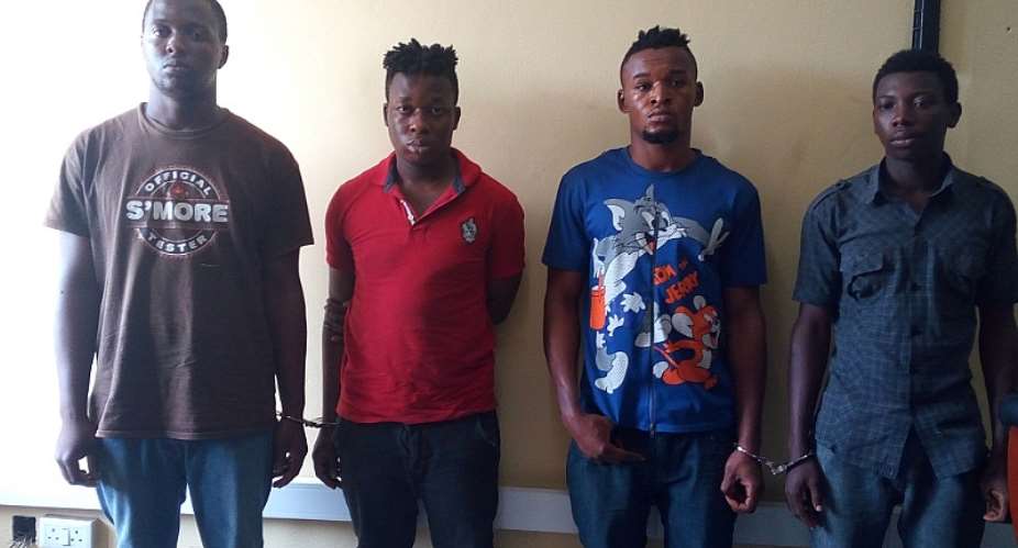 The suspects in police custody