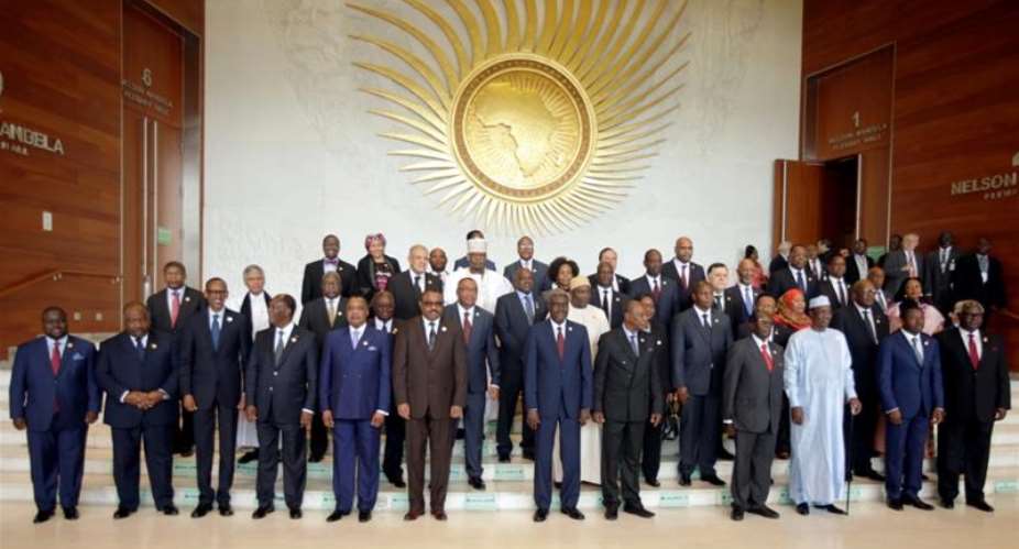 African heads of states pose for a group photo during the opening ceremony of an African Union session in Addis Ababa, Ethiopia July 3, 2017 Source: Tiksa NegeriReuters as cited by Tafi Mhaka, 8 June 2018