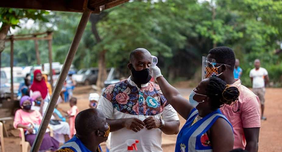 Unit Committee Member Of Dadiesoaba Agyemang Duah Distributes Nose Masks And Hand Sanitizers